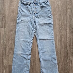 Madewell Cali Demi boot cropped light wash denim size 24 inseam 23 inches